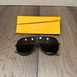 Dior Sunglasses with Bold Yellow Case